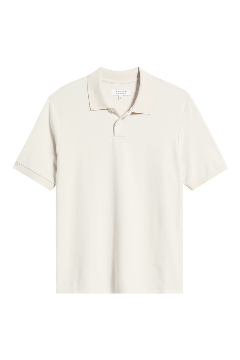 Pima Cotton Piqué Polo, Alternate, color, GREY MOONBEAM