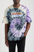 PLEASURES Inside Job Tie Dye Cotton Graphic T-Shirt