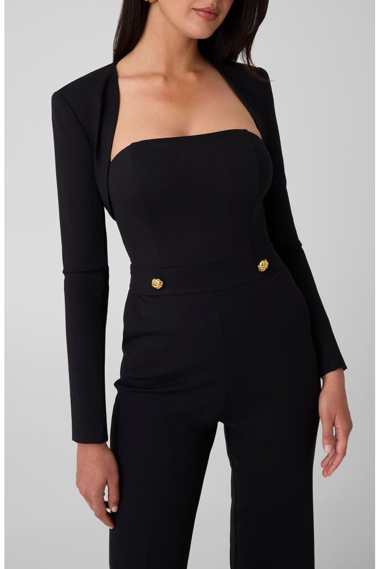 Sophia Ponte Shoulder Cover, Main, color, JBLACK-BLACK