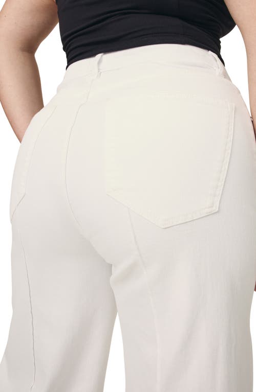 Warp & Weft Warp+weft Nce High Waist Wide Leg Jeans In Optic Cuff
