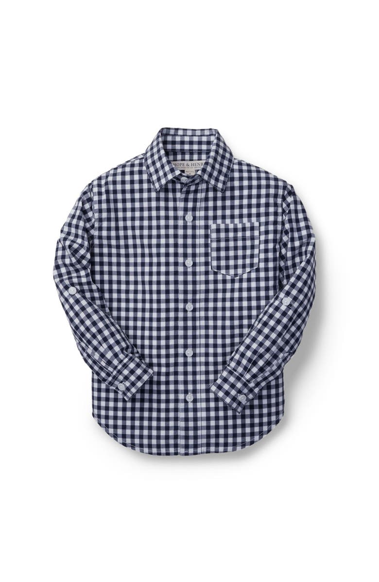 Hope & Henry Boys' Organic Poplin Button Down Shirt, Infant, Alternate, color, 