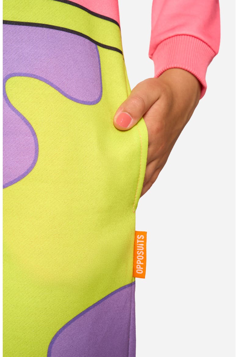 Kids' SpongeBob® Patrick One-Piece Hooded Jumpsuit, Alternate, color, PINK