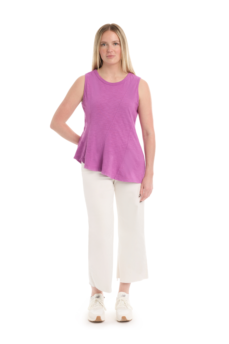 Asymmetric Seam Shell Top, Alternate, color, Deep Orchid