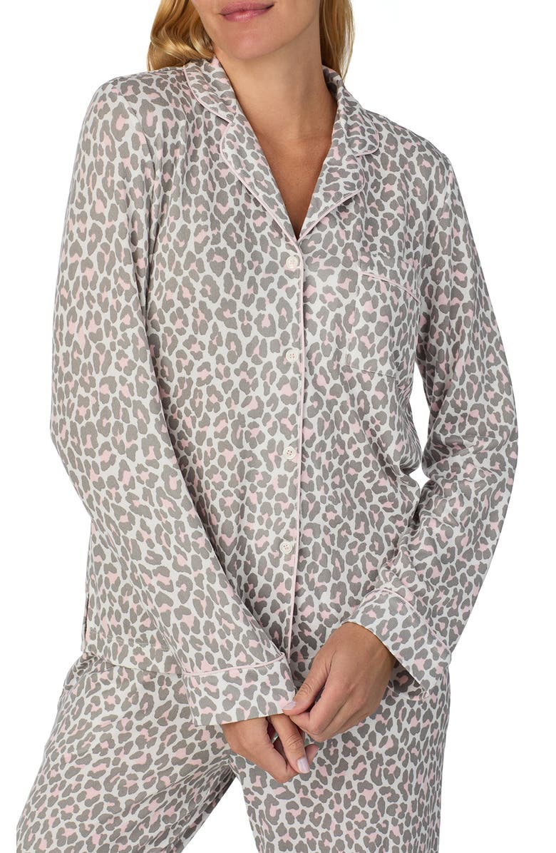 Kate Spade New York print pajamas, Alternate, color, White/ Animal