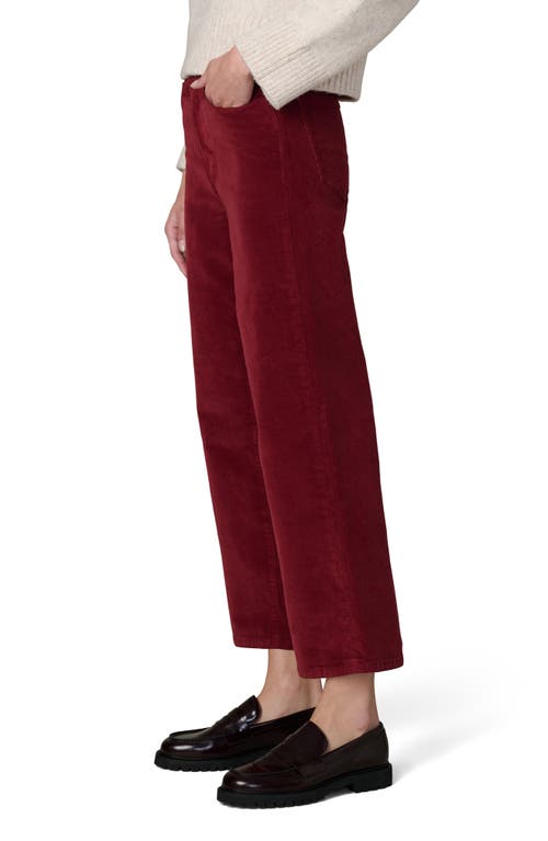 Joe's Jeans The Blake High Waist Crop Wide Leg Corduroy Jeans In Red