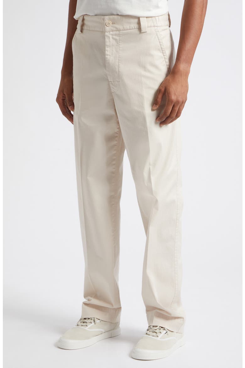 Stretch Cotton Straight Leg Pants, Alternate, color, WHITE
