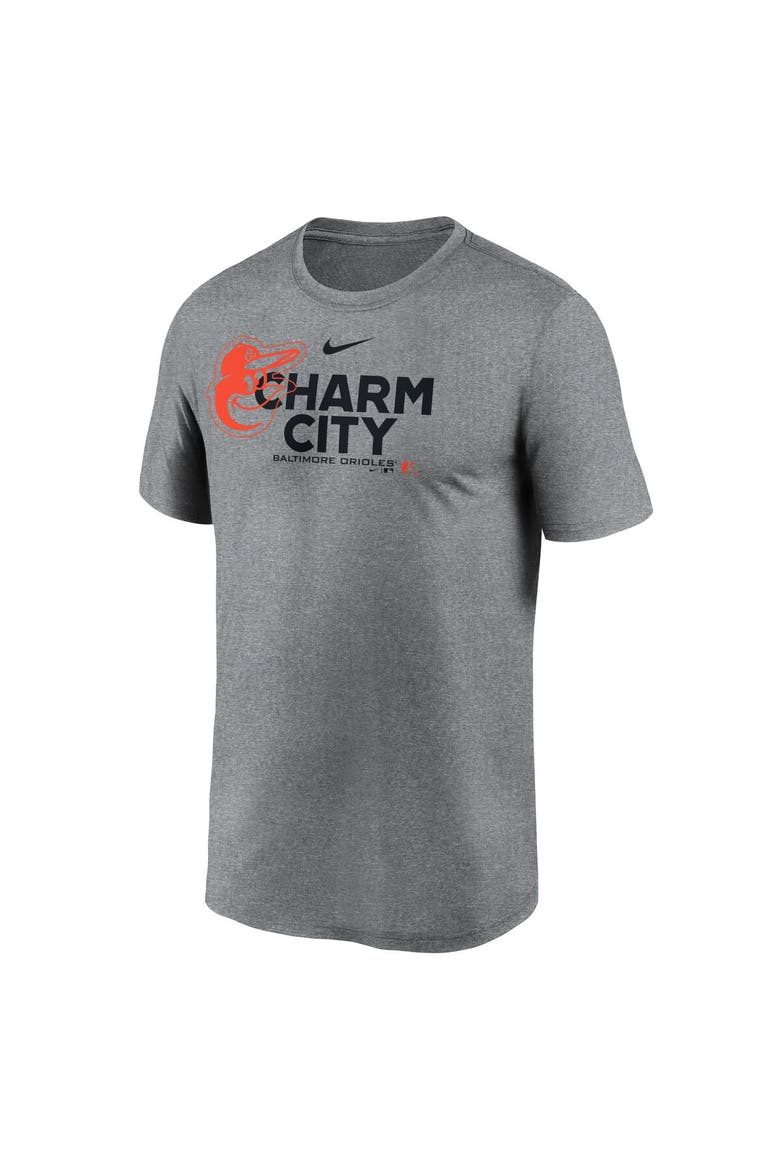 Men's Nike Heathered Charcoal Baltimore Orioles Local Rep Legend Performance T-Shirt, Alternate, color, Heather Charcoal