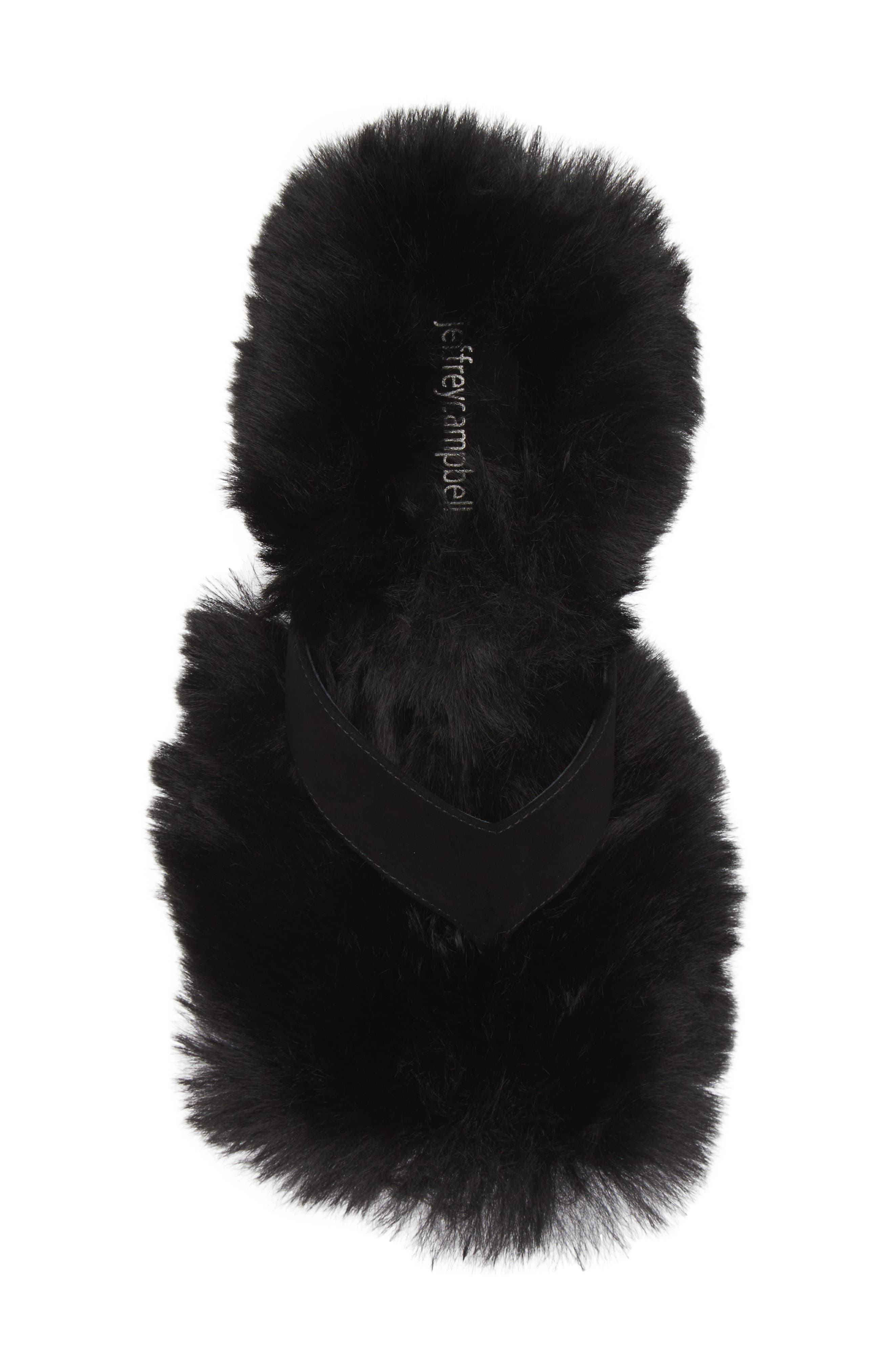 Jeffrey Campbell Fluffed Faux Fur Flip Flop, Alternate, color, 