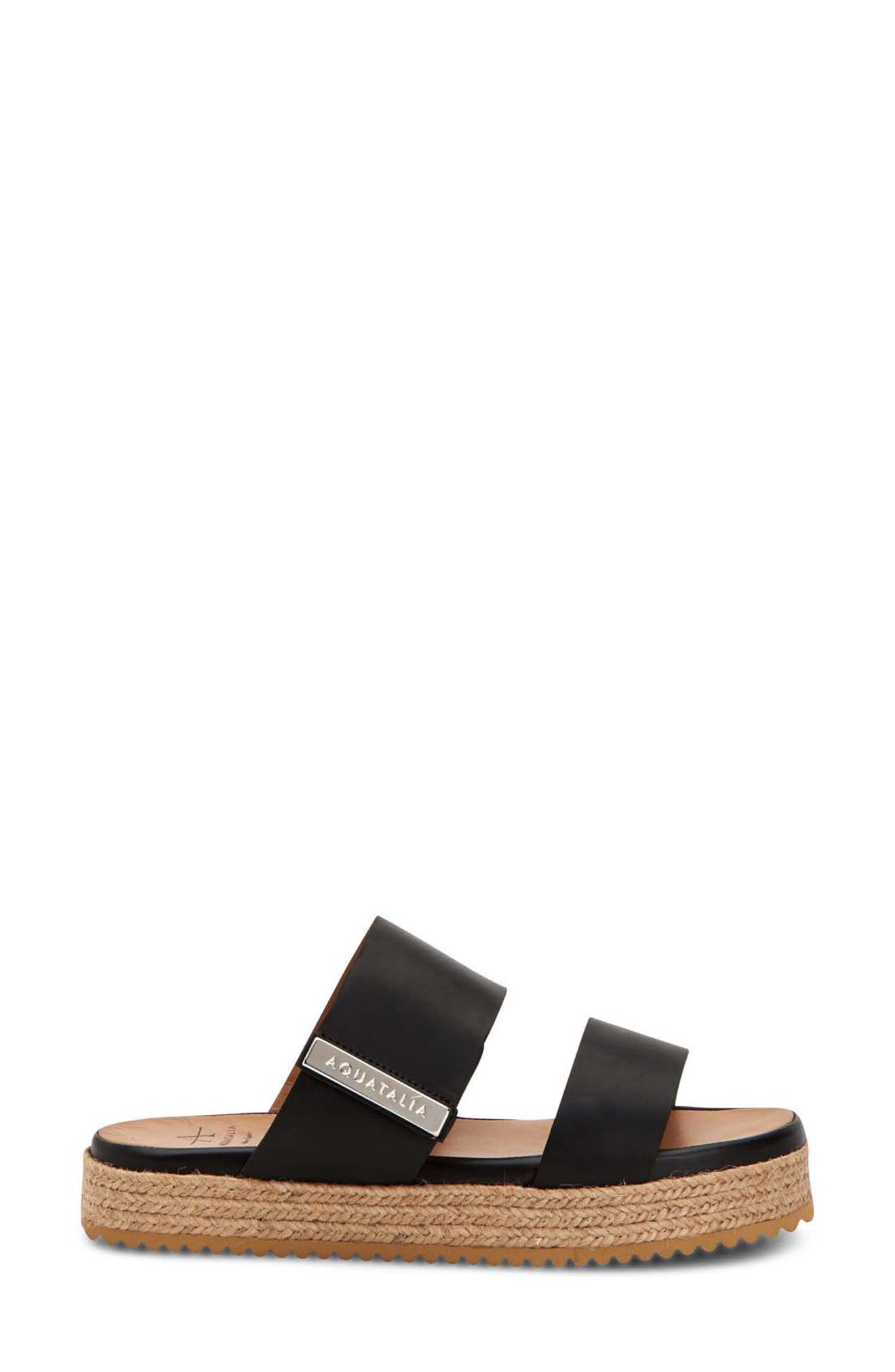 Aquatalia Mae Water Resistant Espadrille Slide Sandal, Alternate, color, 
