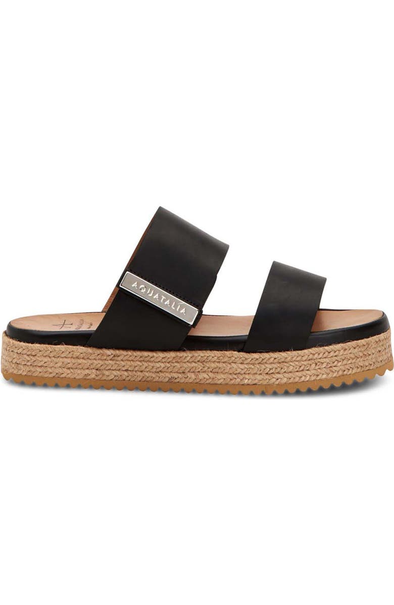 Aquatalia Mae Water Resistant Espadrille Slide Sandal, Alternate, color,
