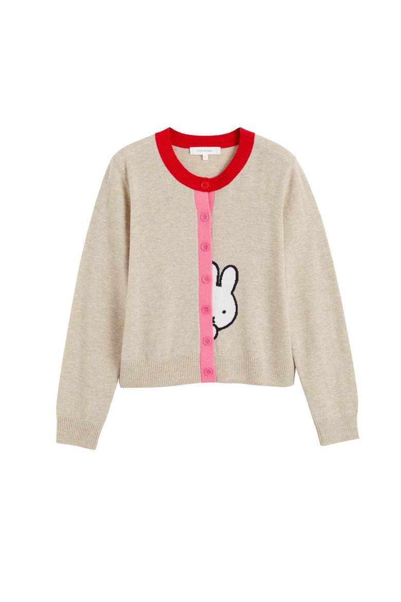 Miffy Peek-Placket Wool-Cashmere Sweater, Alternate, color, Soft Oat