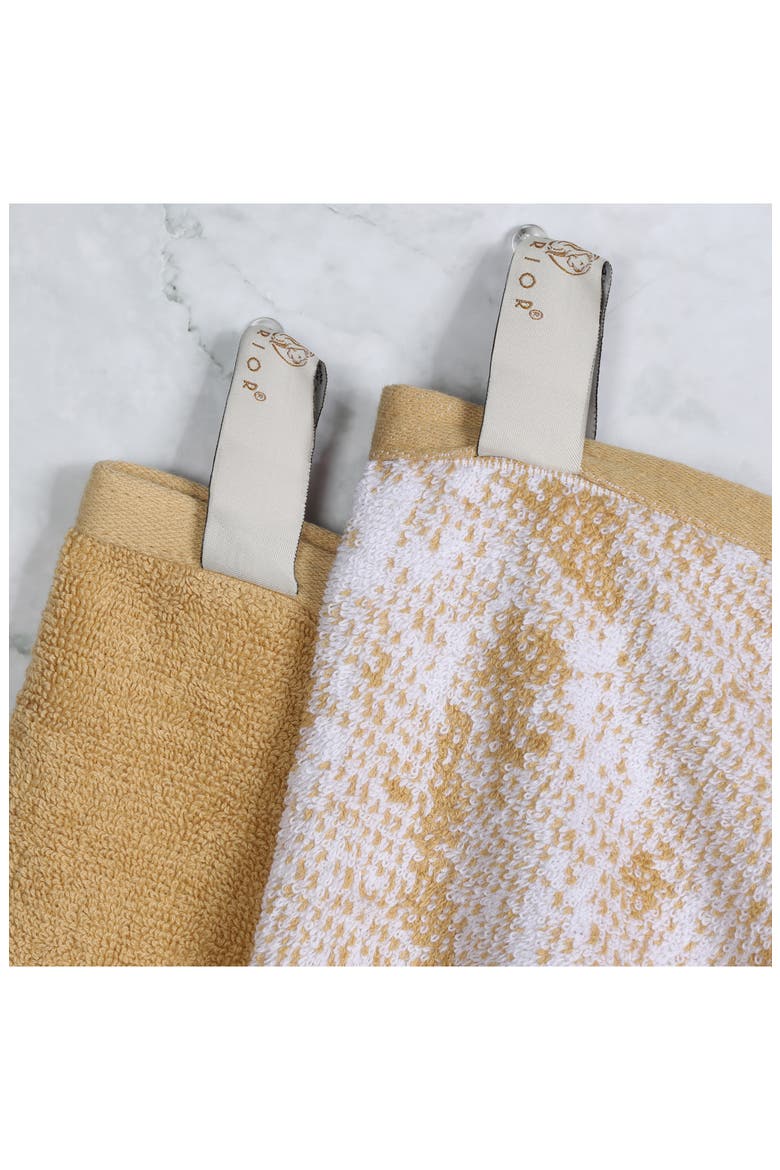 Marble 10-Piece Quick-Drying Cotton Towel Set, Alternate, color, BROWN
