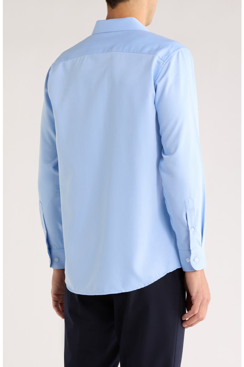 Stripe Jacquard Button-Up Shirt, Alternate, color, BLUE