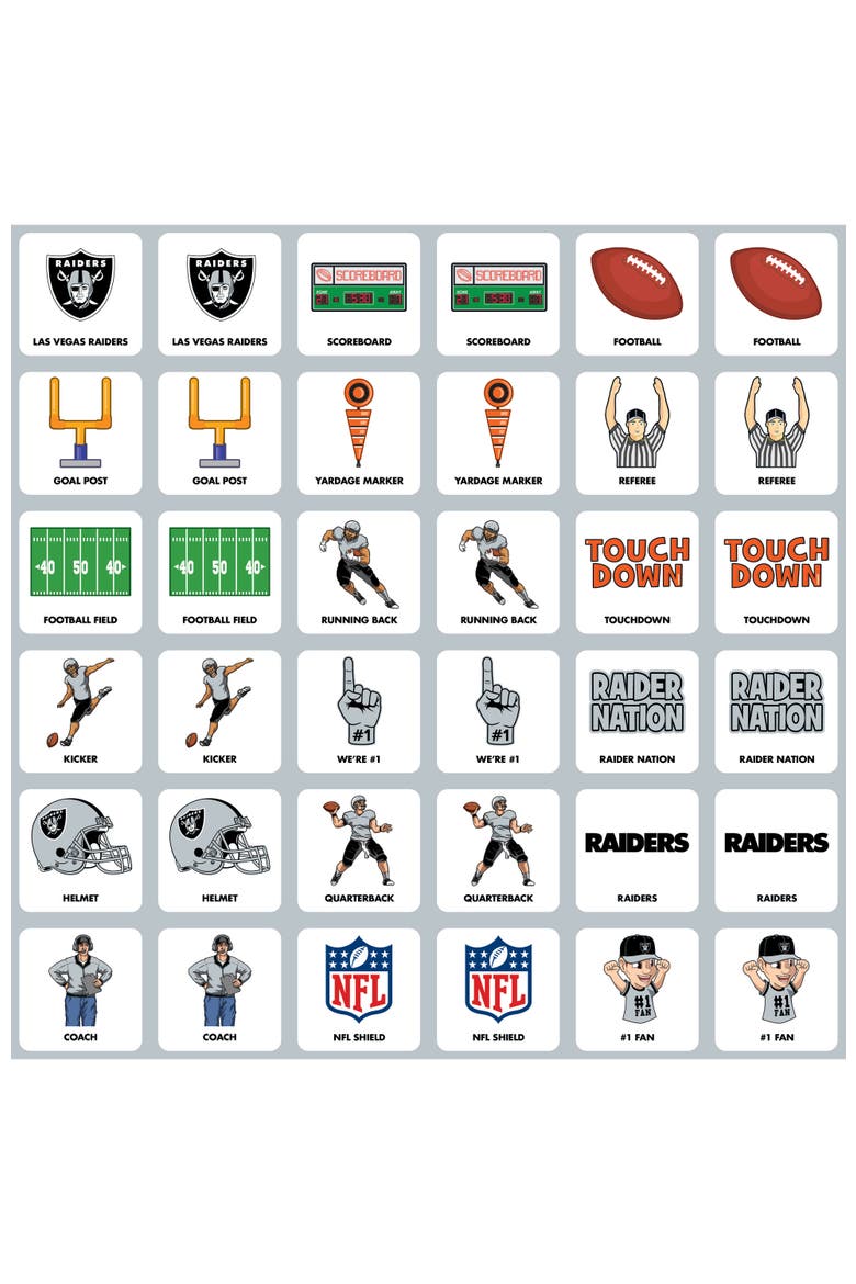 Las Vegas Raiders Matching Game, Alternate, color, Multicolor