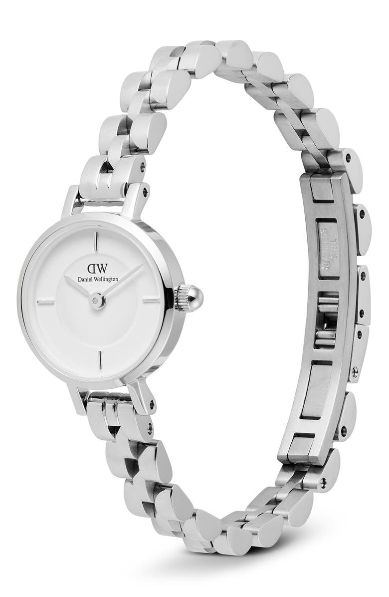 Daniel Wellington Petite Mini Bracelet Watch, 19mm, Alternate, color, Silver
