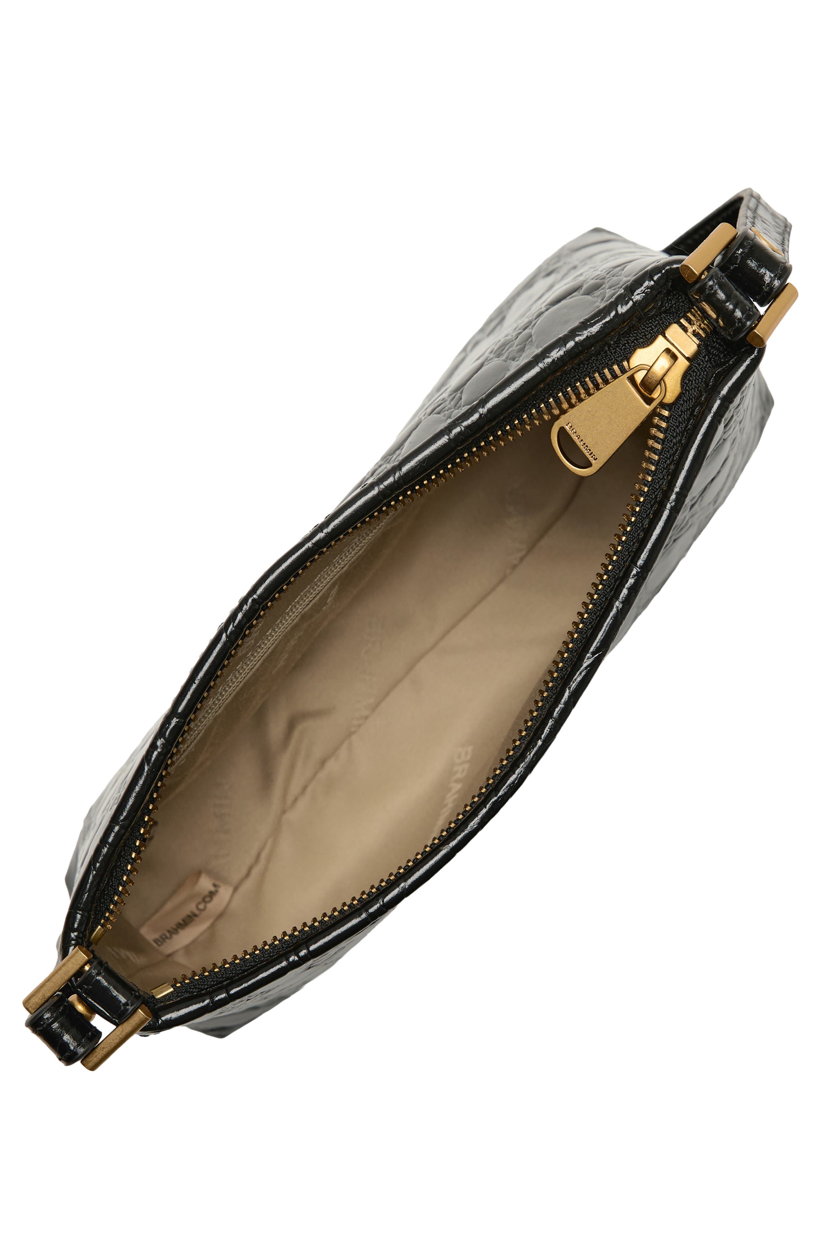 Brahmin Lorelei Croc Embossed Leather Shoulder Bag, Alternate, color, 