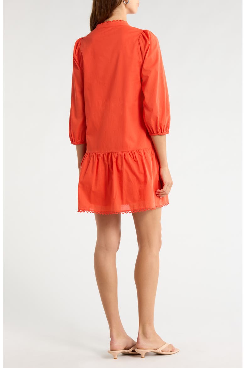 Yamila Drop Waist Minidress, Alternate, color, TOMATO