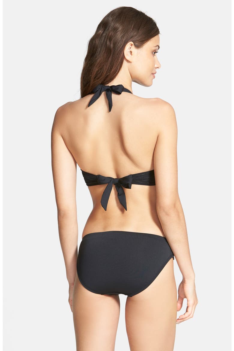 'Yolanda' Halter Bikini Top, Alternate, color, BLACK