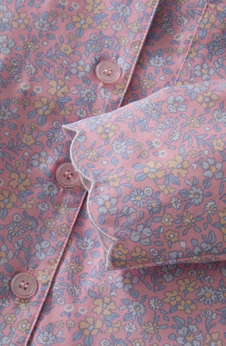 Petite Plume Kids' Colette Twill Two-Piece Pajamas, Alternate, color, Pink