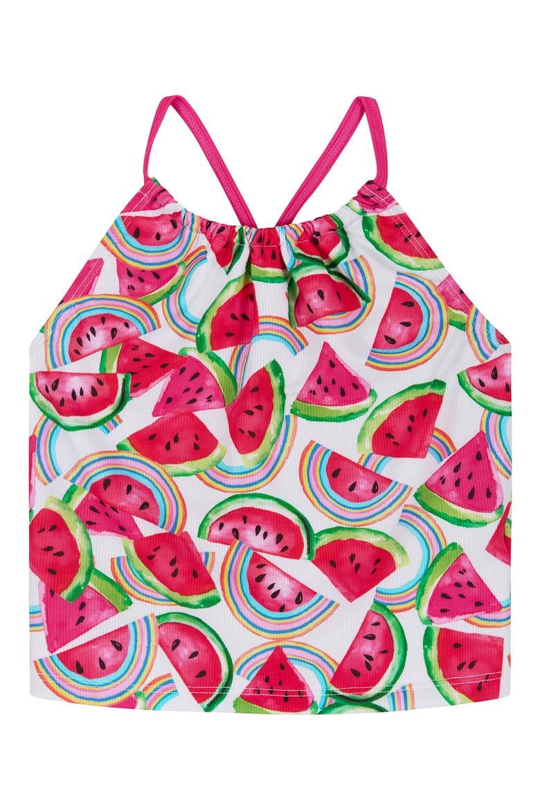 Kids' Watermelon Tankini Two-Piece Swimsuit, Alternate, color, PINK WATERMELON