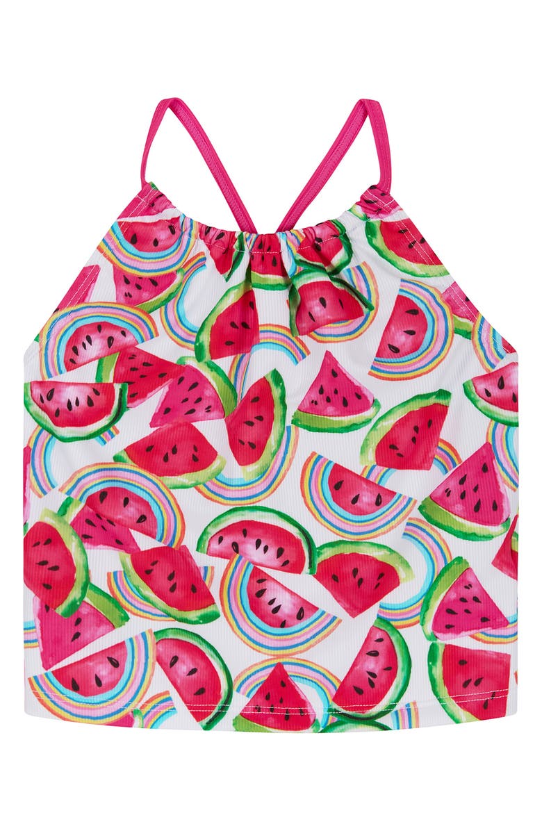 Andy & Evan Kids' Watermelon Tankini Two-Piece Swimsuit, Alternate, color, Pink Watermelon