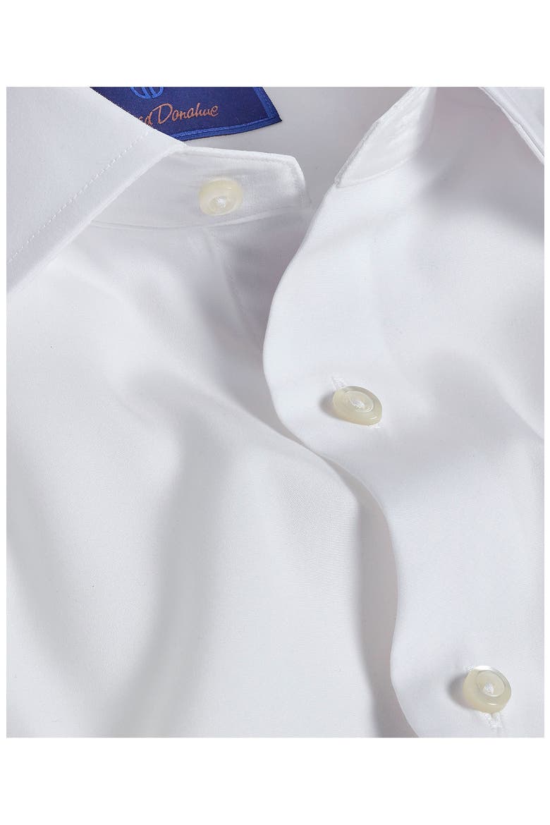 Trim Fit French Cuff Cotton Broadcloth Dress Shirt, Alternate, color, WHITE