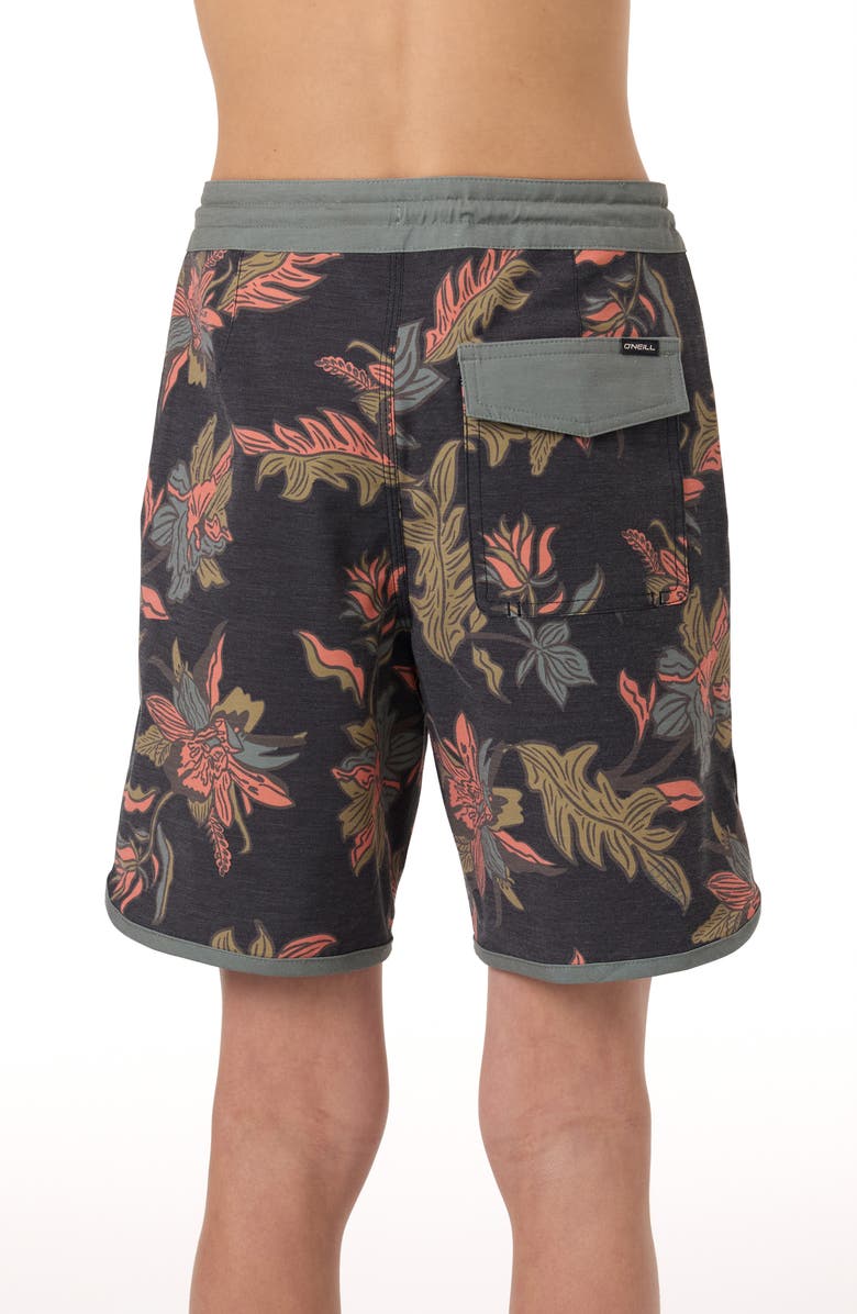 O'Neill Kids' Cruzer Stripe Scallop Board Shorts, Alternate, color,