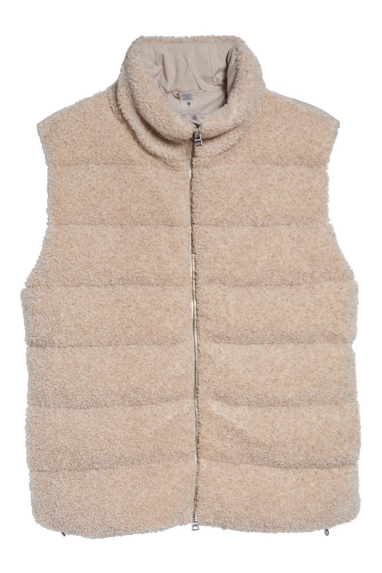 Mixed Media Wool Rib & Curly Fleece Cardigan, Alternate, color, 1985 CHANTILLY