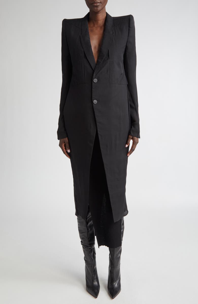 Rick Owens Fogpocket Neue Longline Coat, Alternate, color, 