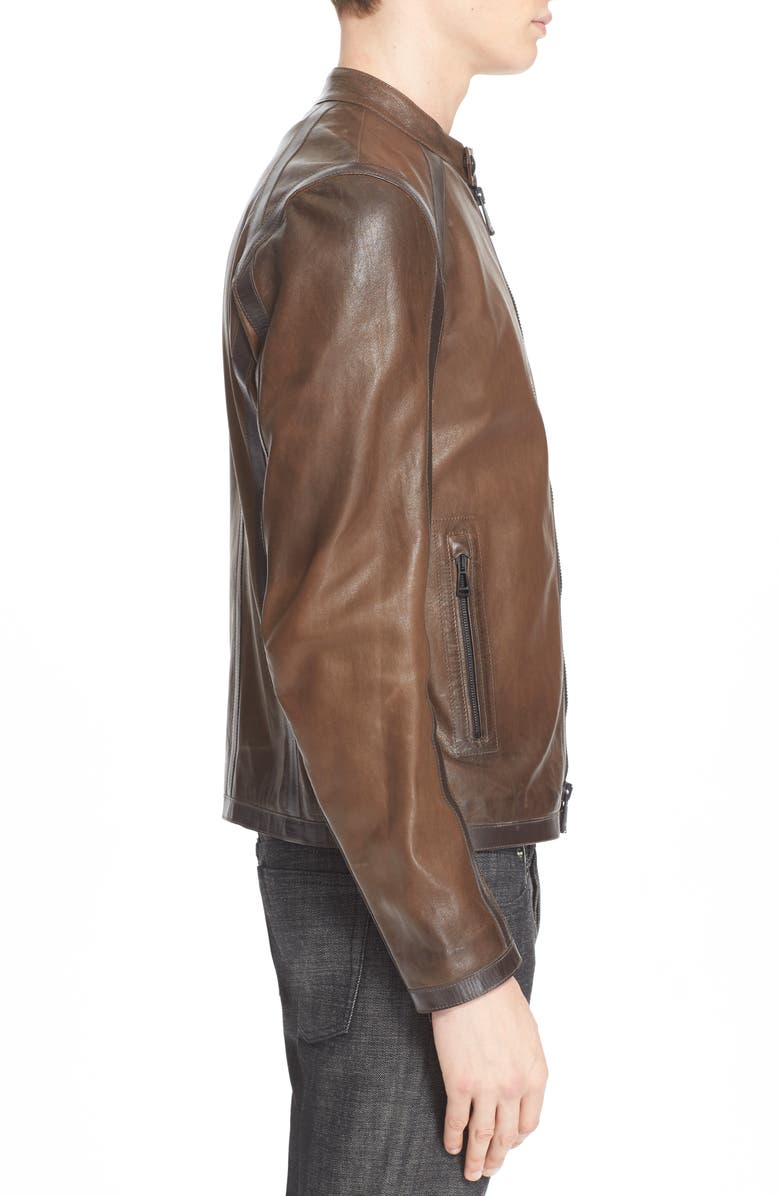 Belstaff 'Lymington' Leather Moto Jacket, Alternate, color, 
