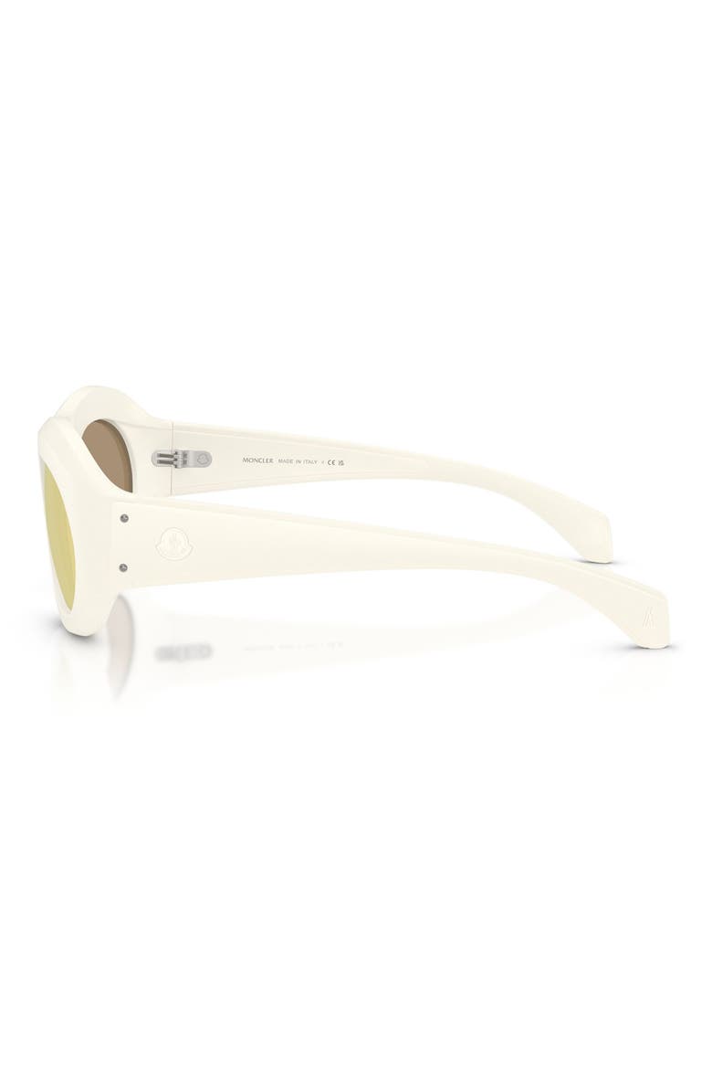 Ramillon 54mm Polarized Oval Sunglasses, Alternate, color, VANILLA / BROWN MIRROR GOLD