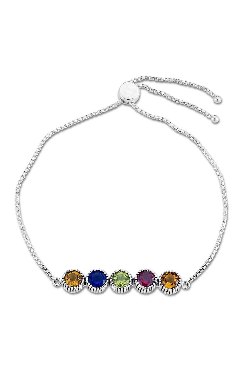 SAMUEL B. Sterling Silver Gemstone Bar Bracelet, Main, color, 