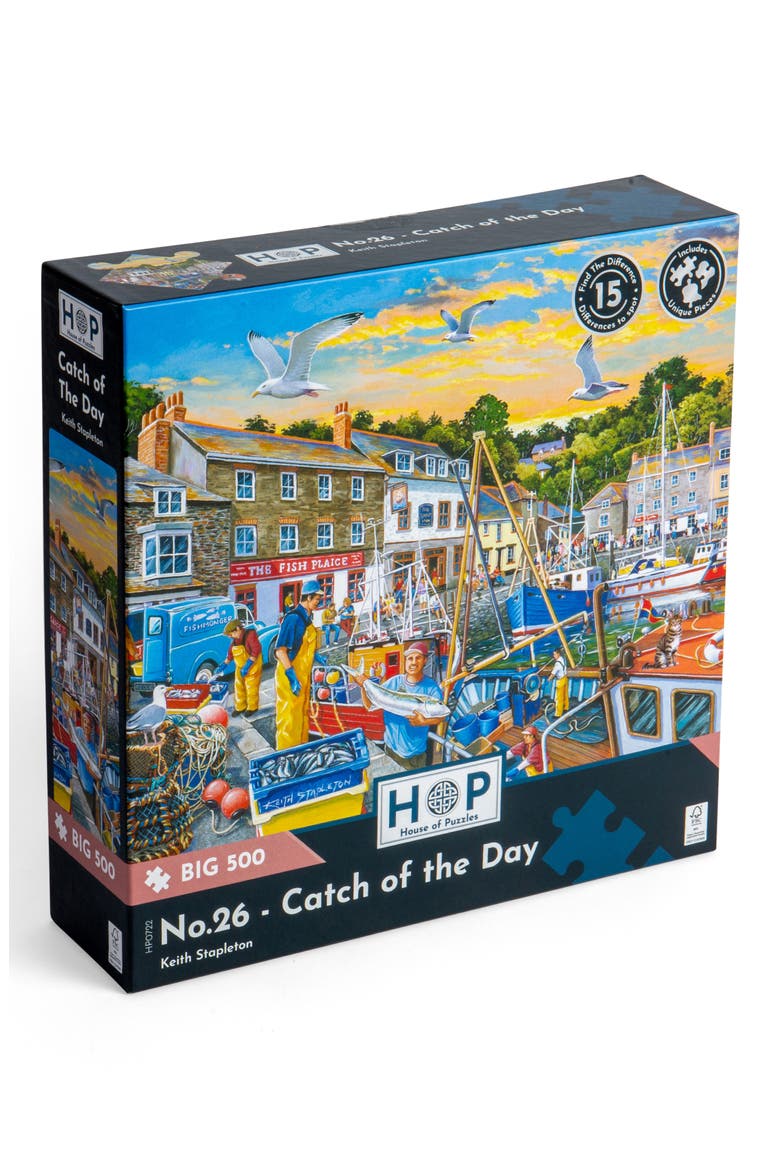 Catch of the Day Big 500-Piece Jigsaw Puzzle, Main, color, NONE