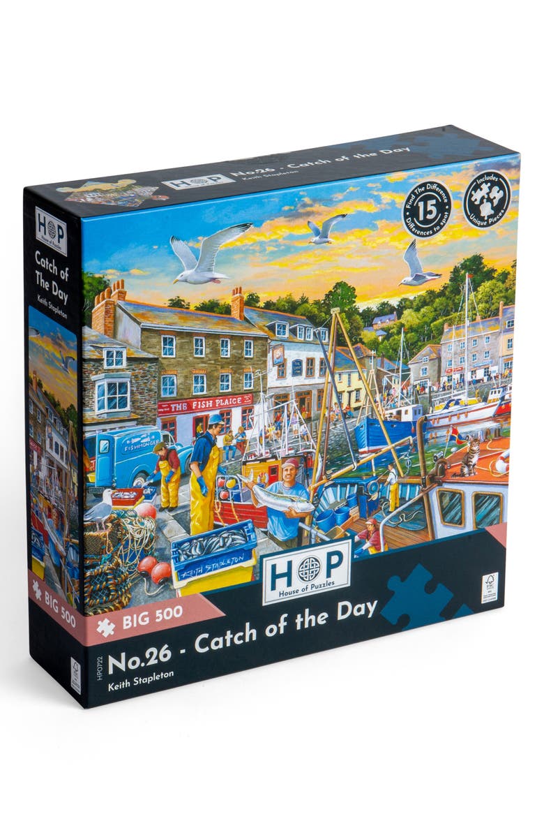 The House of Puzzles Catch of the Day Big 500-Piece Jigsaw Puzzle, Main, color, 