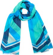 SAACHI Geo Print Cotton Scarf