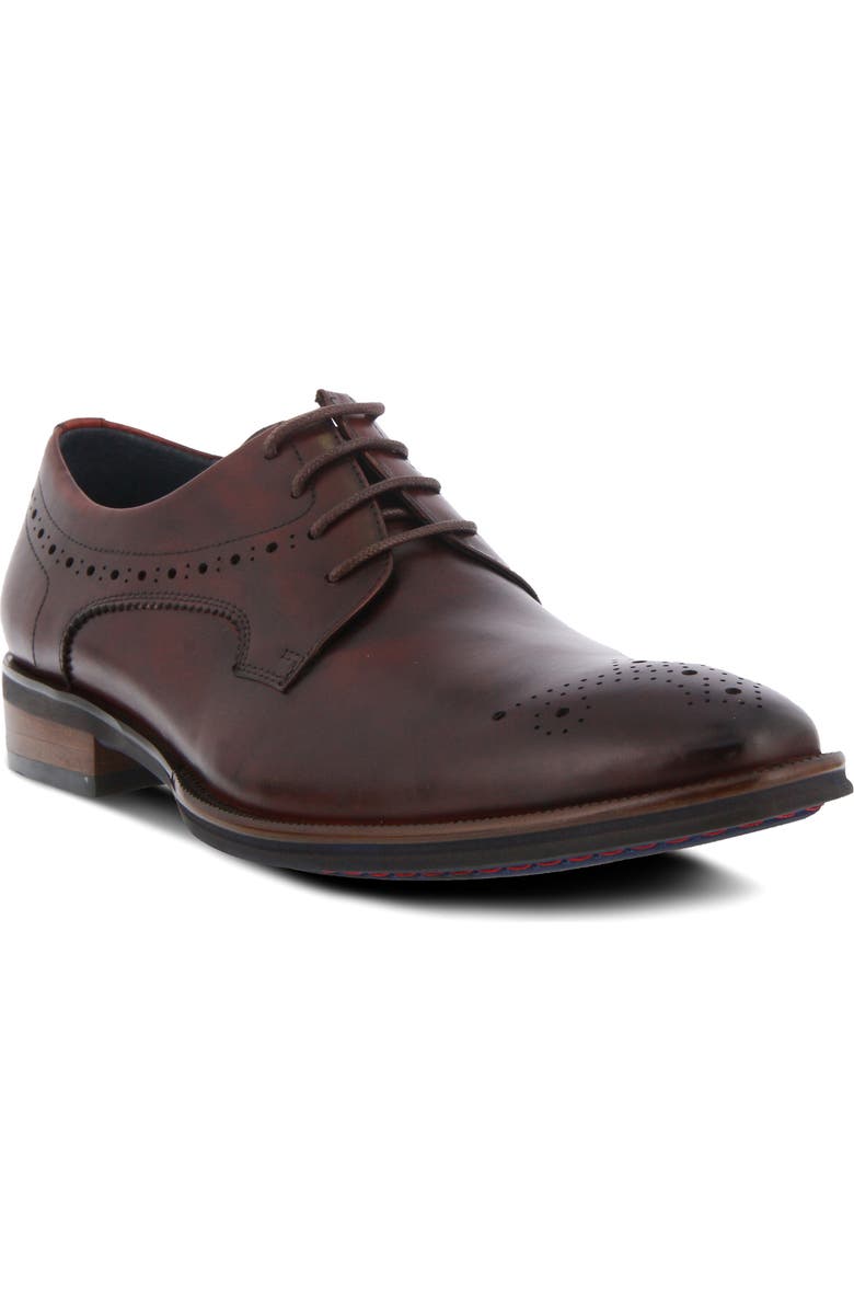 Spring Step Charlie Leather Derby, Main, color, Cabernet