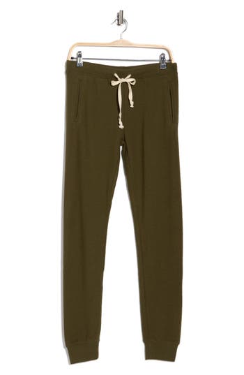 Theo And Spence Yummy Pocket Brushed Knit Joggers In Green