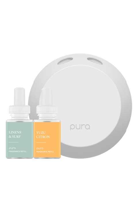 Yuzu Citron & Linens & Surf Smart Diffuser & Fragrance Set