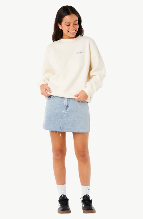 Rip Curl Pacific Cotton Blend Graphic Sweatshirt In Bone