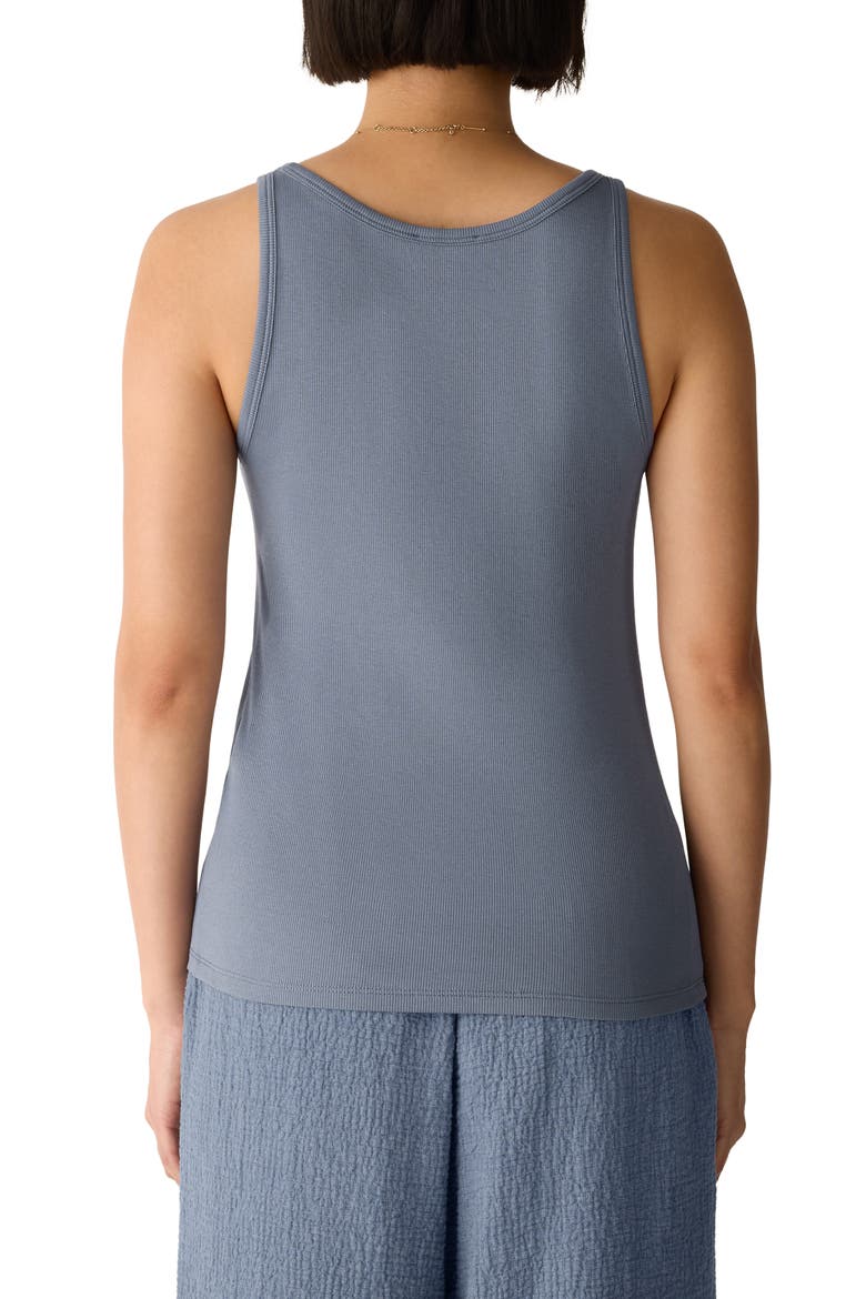 Slim Fit Scoop Neck Stretch Cotton Tank, Alternate, color, FLINT