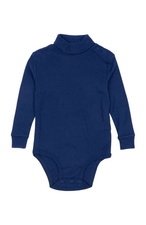 Baby Turtleneck Bodysuit, Cotton Long Sleeve