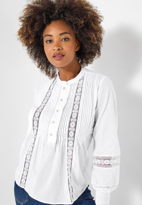 Boho Pintuck Blouse (plus)
