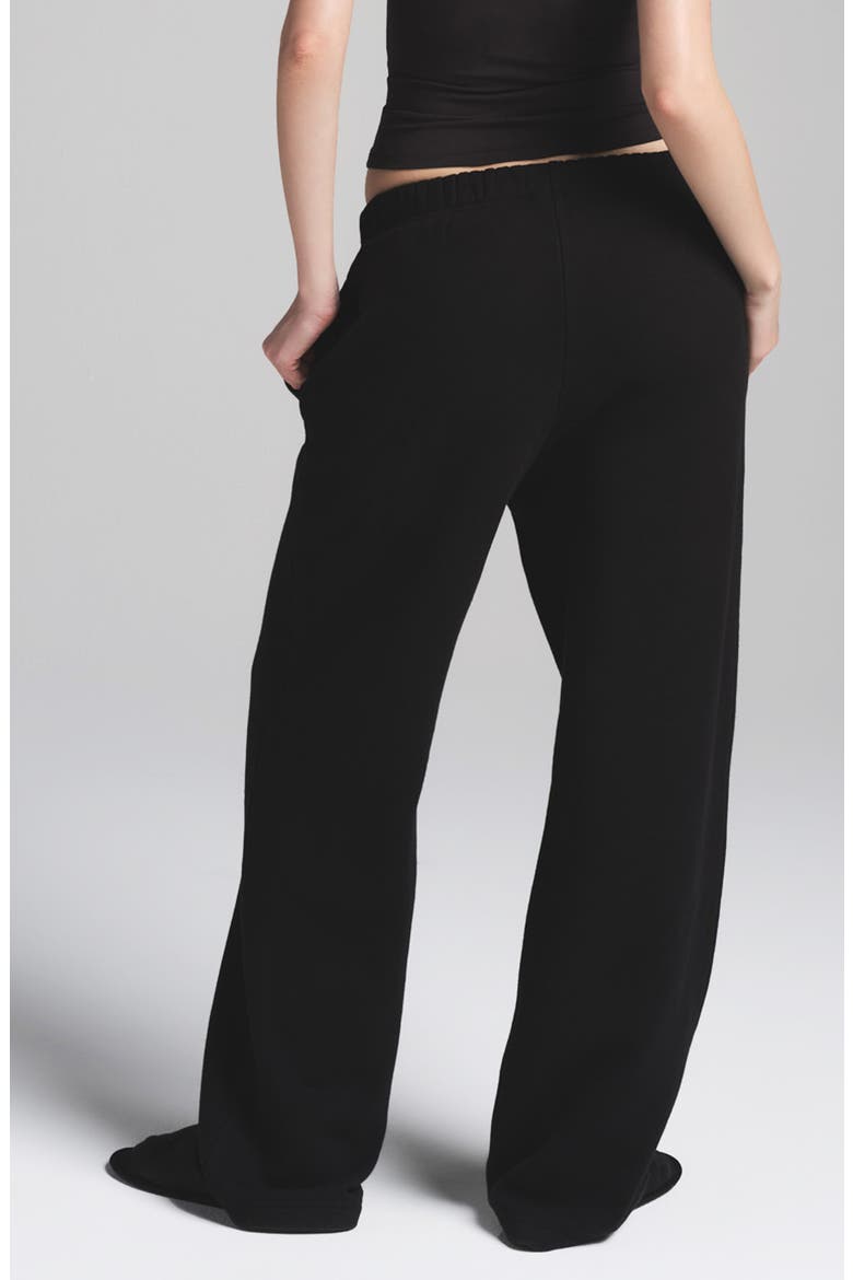 Cotton Fleece Blend Classic Straight Leg Pants, Alternate, color, ONYX