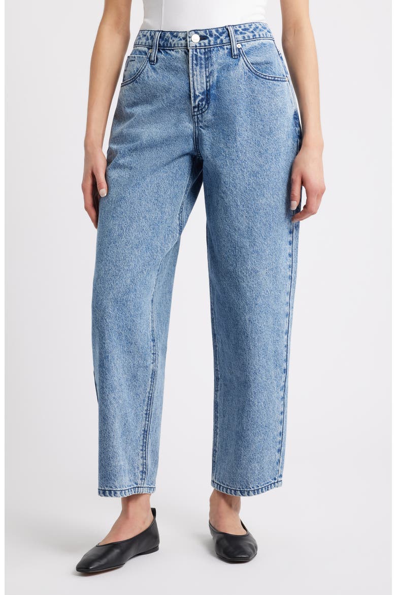 High Waist Crescent Leg Jeans, Main, color, INDIGO