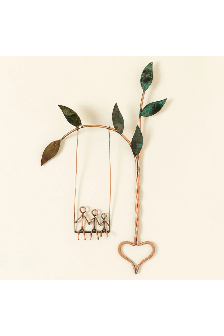 Rooted in Love Swing Sculpture by Haw Creek Forge, Main, color, Family of 3