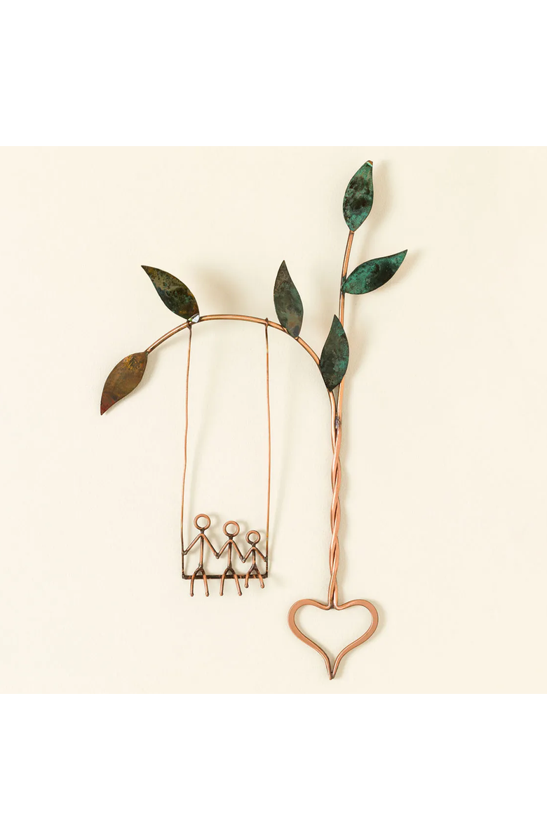 Uncommon Goods Rooted in Love Swing Sculpture by Haw Creek Forge, Main, color, Family Of 3