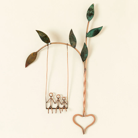 Rooted in Love Swing Sculpture by Haw Creek Forge