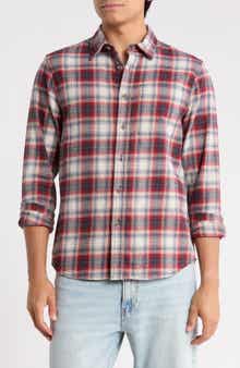Plaid Flannel Button-Up Shirt