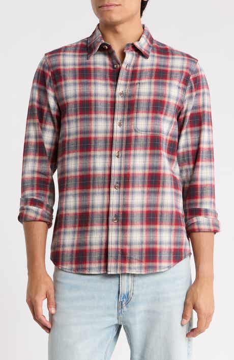 Plaid Flannel Button-Up Shirt