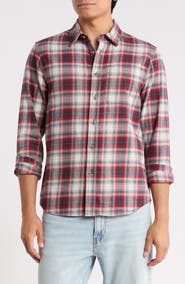 14th & Union Plaid Flannel Button-Up Shirt